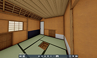 茶室おこし絵図を参考に、茶室をVRで制作しました。